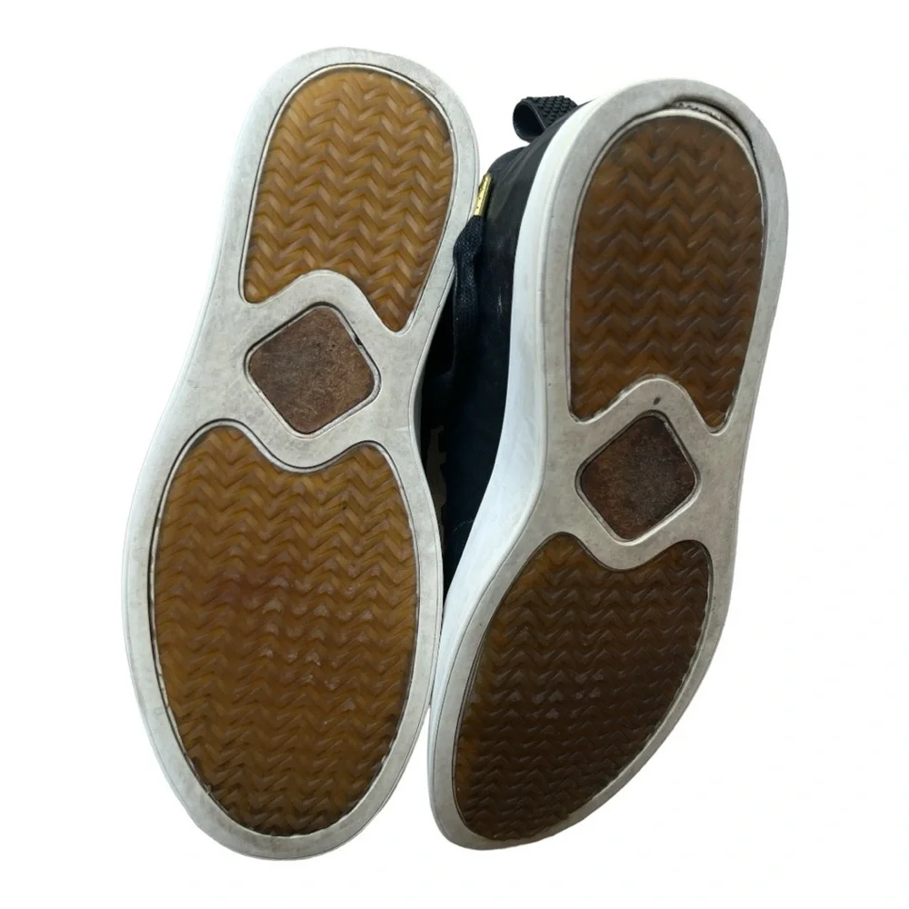 NIKE TIEMPO PREMIER 17 Black White Gold SWOOSH & EMBLEM Sneakers Men’s Size 9.5 - Picture 9 of 12